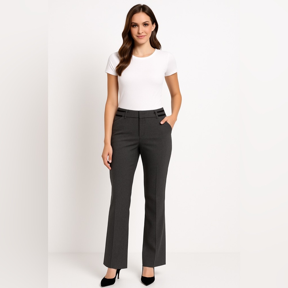 New York & Company 7th Ave Gray Dress Pants Trouser – Size 12 (Good Condition)